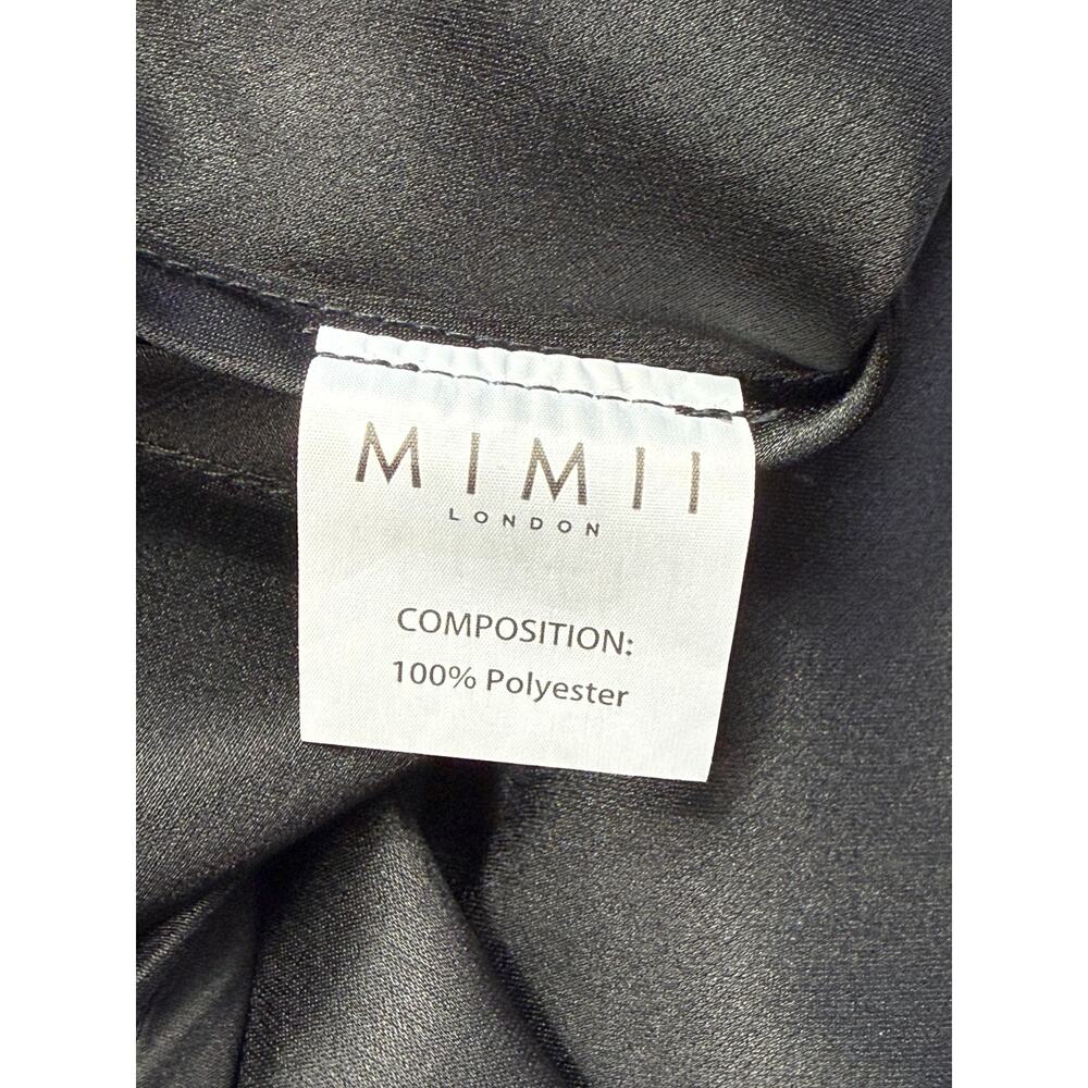 Mimii London Black satin halter maxi dress Sz XS back straps - Picture 10 of 10